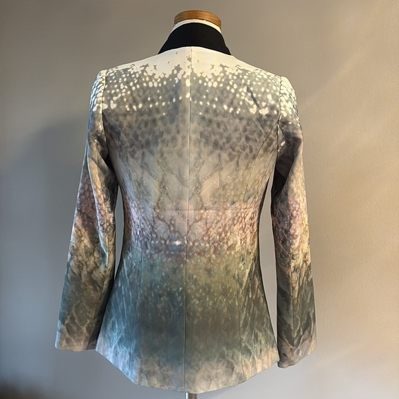 Elegant Multicolor Women's tuxedo like blazer Jacket hook and eye front close S - Picture 10 of 17